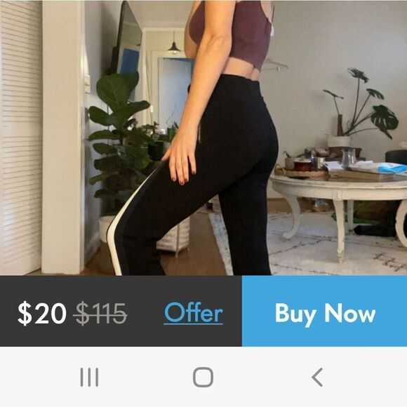 ROWLEY fitness pants, size medium. White and blue stripe on the side. Excellent. - Picture 13 of 13